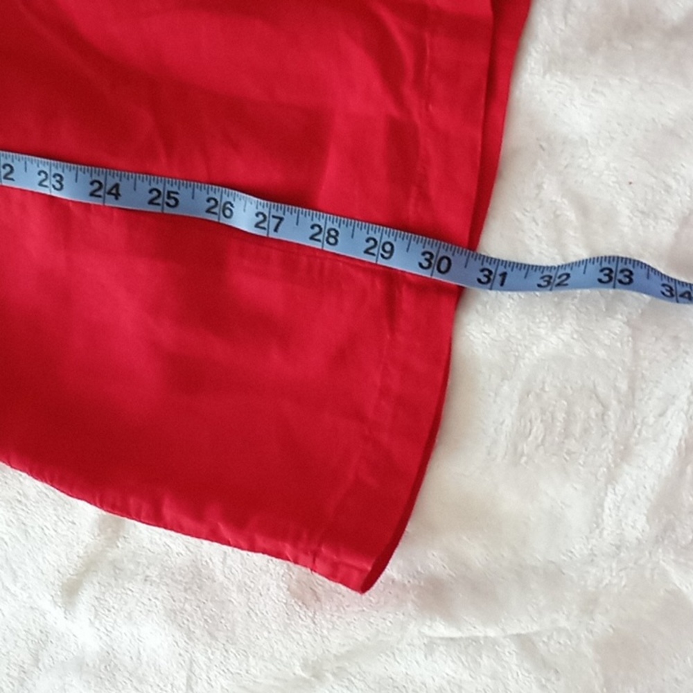 Zara red linen Blend dress - Picture 8 of 12